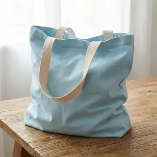 Poplin din bumbac light blue