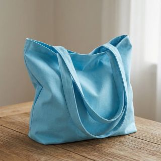 Poplin din bumbac sky blue