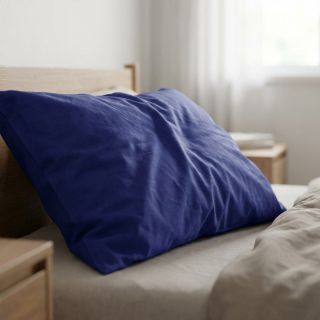 Poplin din bumbac dark cobalt