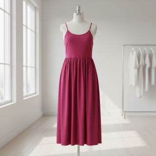 Poplin din bumbac cerise