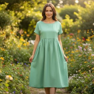 Poplin din bumbac pepermint