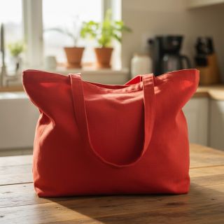 Poplin din bumbac red