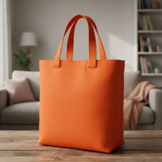 Poplin din bumbac flame orange