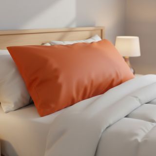 Poplin din bumbac flame orange