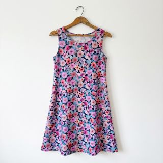 Țesătură din bumbac Significant flowers navy digital print