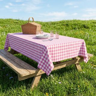 Țesătură din bumbac Check pink