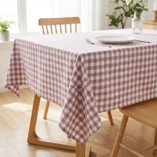 Țesătură din bumbac Check mauve