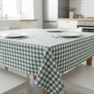 Țesătură din bumbac Check teal