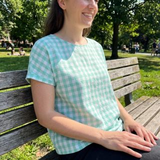 Țesătură din bumbac Check mint