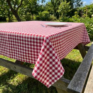 Țesătură din bumbac Check berry