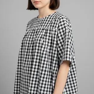 Țesătură din bumbac Check black