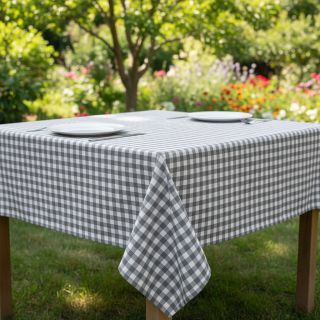 Țesătură din bumbac Check grey