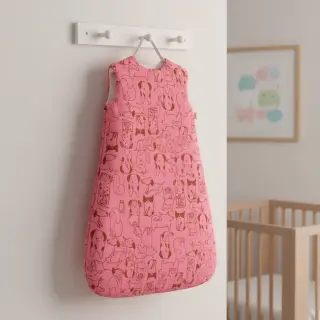 Țesătură din bumbac FLANNEL Dogs pink
