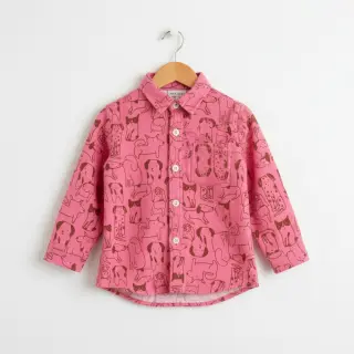 Țesătură din bumbac FLANNEL Dogs pink
