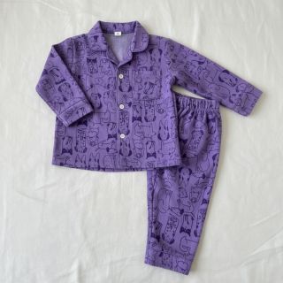 Țesătură din bumbac FLANNEL Dogs purple