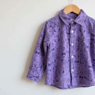 Țesătură din bumbac FLANNEL Dogs purple