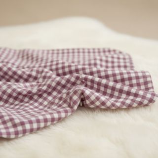 Țesătură din bumbac FLANNEL Check mauve