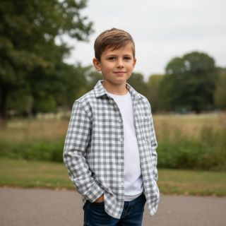 Țesătură din bumbac FLANNEL Check sage