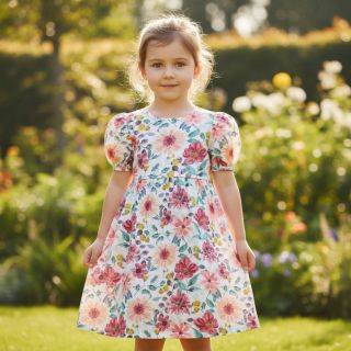 Țesătură din bumbac Flower Sonja red digital print