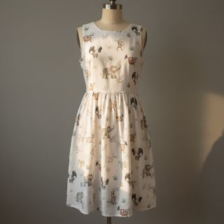 Țesătură din bumbac Safari off white digital print