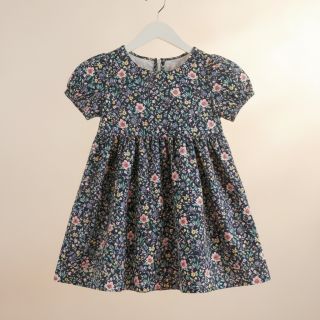 Țesătură din bumbac Flowers Tara navy design B digital print