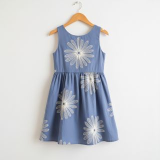 Țesătură din bumbac EMBROIDERY Flowie jeans