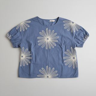 Țesătură din bumbac EMBROIDERY Flowie jeans