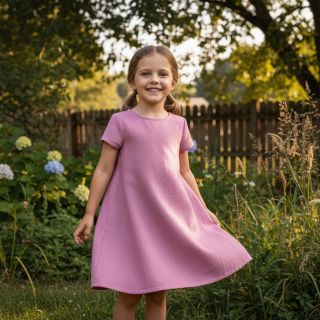 Țesătură din bumbac cu in PREMIUM dawn pink