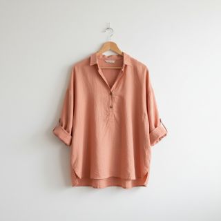 Țesătură din bumbac cu in PREMIUM salmon