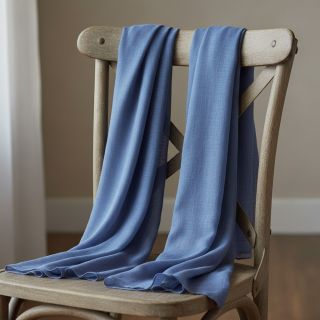 Țesătură din bumbac cu in PREMIUM steel blue