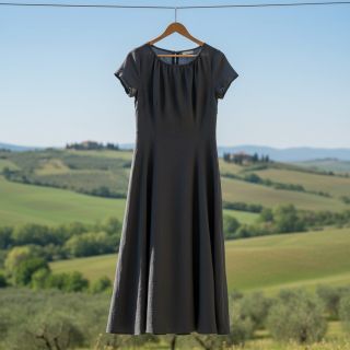 Țesătură din bumbac cu in PREMIUM dark grey