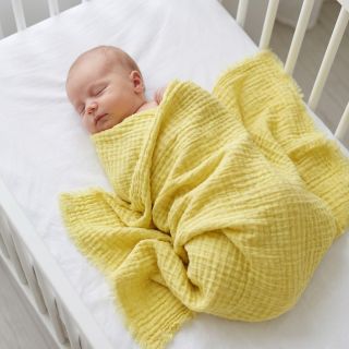 Țesătură din bumbac STRETCH Baby yellow