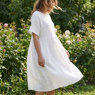 Țesătură din bumbac STRETCH Baby white