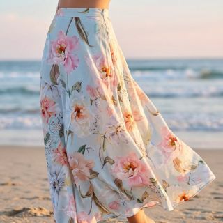 Țesătură din bumbac SATIN Oahu green digital print