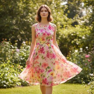 Țesătură din bumbac SATIN Kauai pink digital print