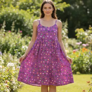 Țesătură din bumbac Love mauve