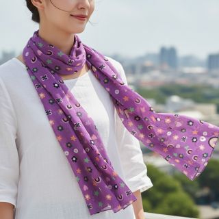 Țesătură din bumbac Love mauve