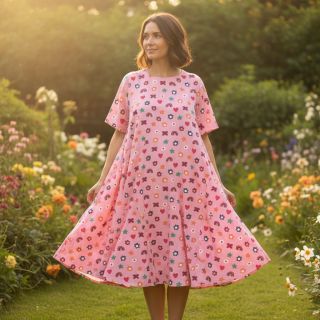 Țesătură din bumbac Love pink