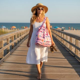 Țesătură din bumbac Love dream pink