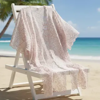 Țesătură din bumbac EMBROIDERY Lilian rose