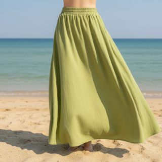 Țesătură din bumbac WASHED old lime