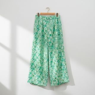 Țesătură din bumbac EMBROIDERY Viola green digital print