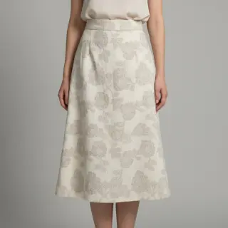 Țesătură din bumbac cu in JACQUARD Peony flowers