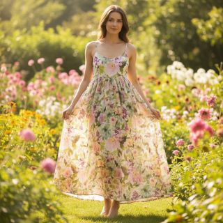 Țesătură din bumbac VOILE Fresh morning digital print