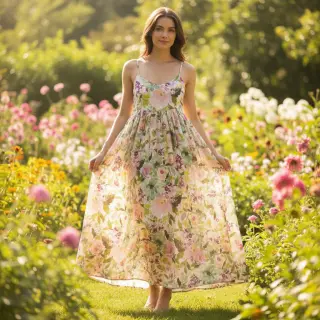 Țesătură din bumbac VOILE Fresh morning digital print