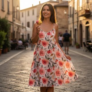 Țesătură din bumbac VOILE Love digital print