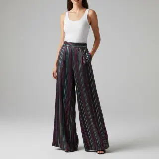 Țesătură din bumbac LUREX stripes navy