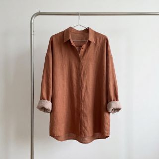 Țesătură din bumbac cu in chestnut