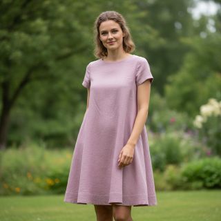 Țesătură din bumbac cu in old pink