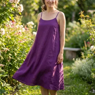 Țesătură din bumbac cu in purple